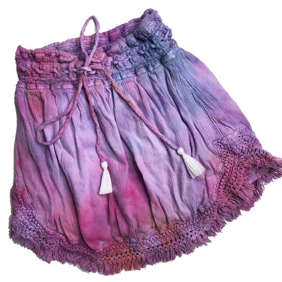 ✨ aerie bubblegum boho tie dye mini skirt - Picture 1 of 8